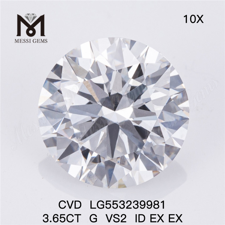 3.65CT G VS2 ID EX EX 실험실 성장 다이아몬드 고품질 실험실 다이아몬드 제조업체