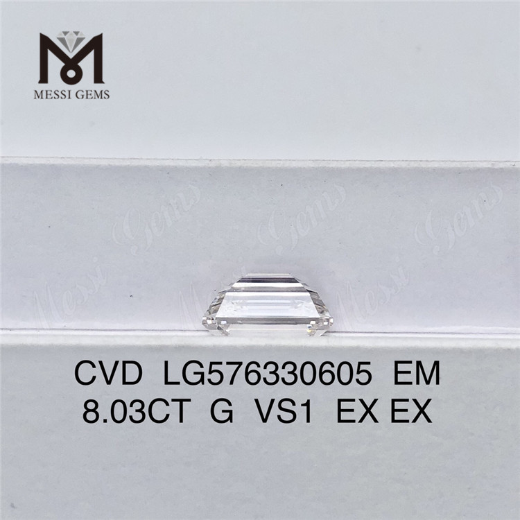8.03CT EM G VS1 EX EX 실험실 합성 다이아몬드 CVD LG576330605 