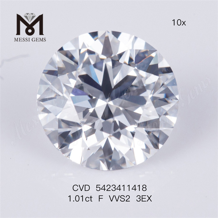 반지용 1.03ct D VVS2 HPHT 루즈 합성 라운드 브릴리언트 컷 랩 그로운 다이아몬드