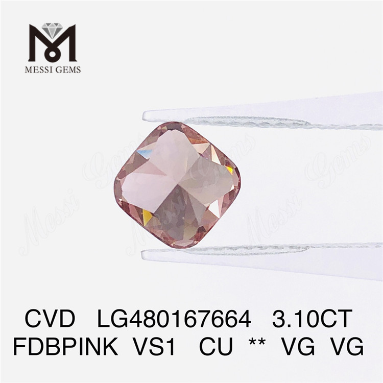 3.10CT 팬시 다크 브라운쉬 핑크 VS1 CU VG VG 랩 다이아몬드 CVD LG480167664 