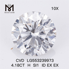 4.18CT H 컬러 루즈 랩 다이아몬드 SI1 ID EX EX 랩 성장 다이아몬드 도매가