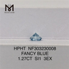 1.27ct si1 3ex 팬시 블루 랩 그로운 컬러 다이아몬드 hpht NF303230008