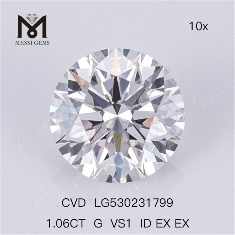 1.06ct G VS 느슨한 합성 다이아몬드 Ronnd Cvd 다이아몬드 도매