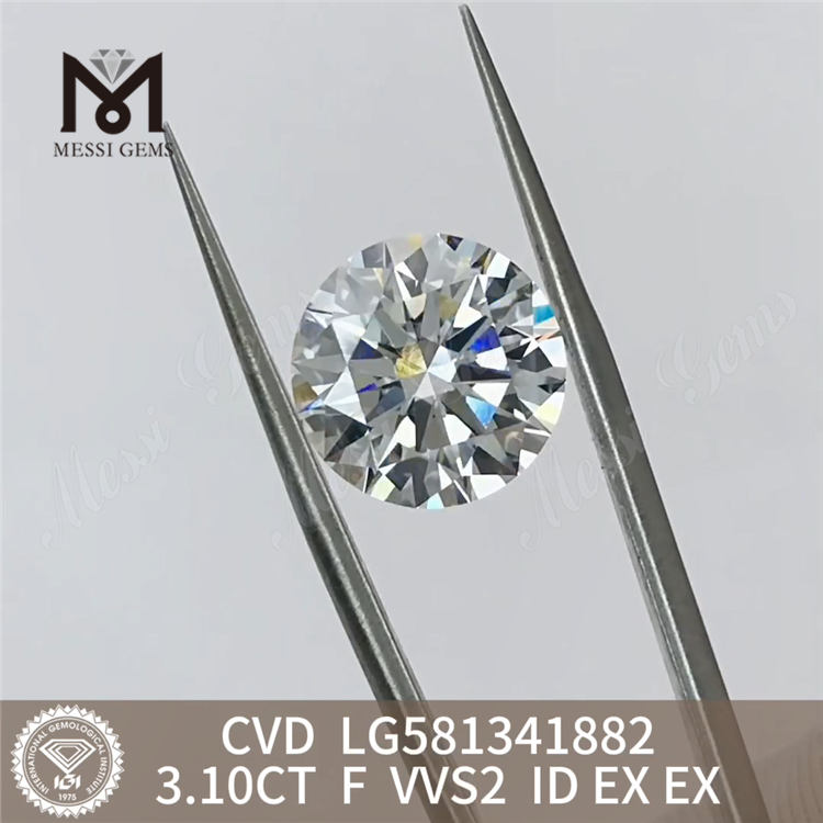 3.10CT F VVS2 ID EX EX 보석 제조업체를 위한 도매 CVD 다이아몬드 CVD LG581341882丨Messigems