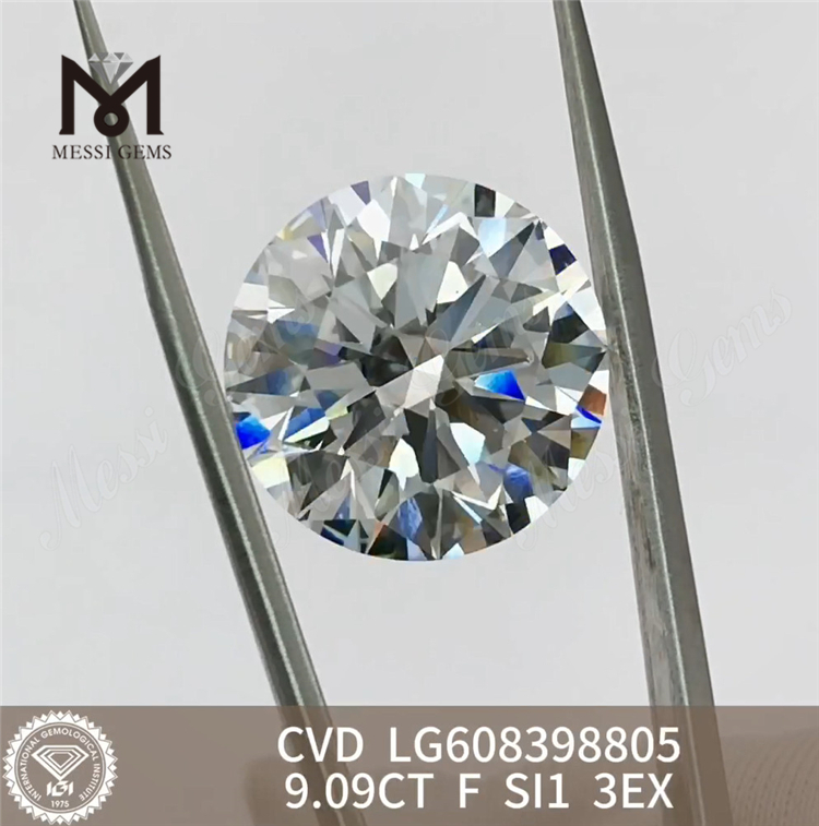 9.09CT F SI1 3EX CVD 랩 그로운 다이아몬드 중국 IGI 인증 완벽함丨Messigems LG608398805