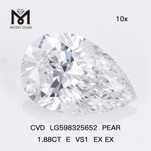 1.88CT E VS1 EX EX PEAR Lab 다이아몬드 비교할 수 없는 순도와 광채 CVD LG598325652丨Messigems