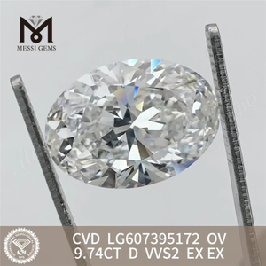 9.74CT D VVS2 OV 대형 실험실 제작 다이아몬드 CVD LG607395172丨Messigems