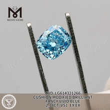 2.38CT VS1 쿠션 팬시 비비드 블루 igi 랩그로운 인증 다이아몬드丨메시젬 CVD LG614321266