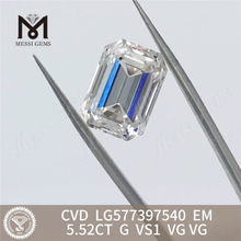5.52ct G vs1 VG CVD Emerald Laboratory 성장 다이아몬드 LG577397540 丨 Messigems CVD