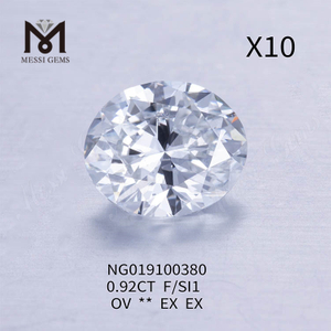0.92ct F 타원형 루즈 젬스톤 합성 다이아몬드 SI1 
