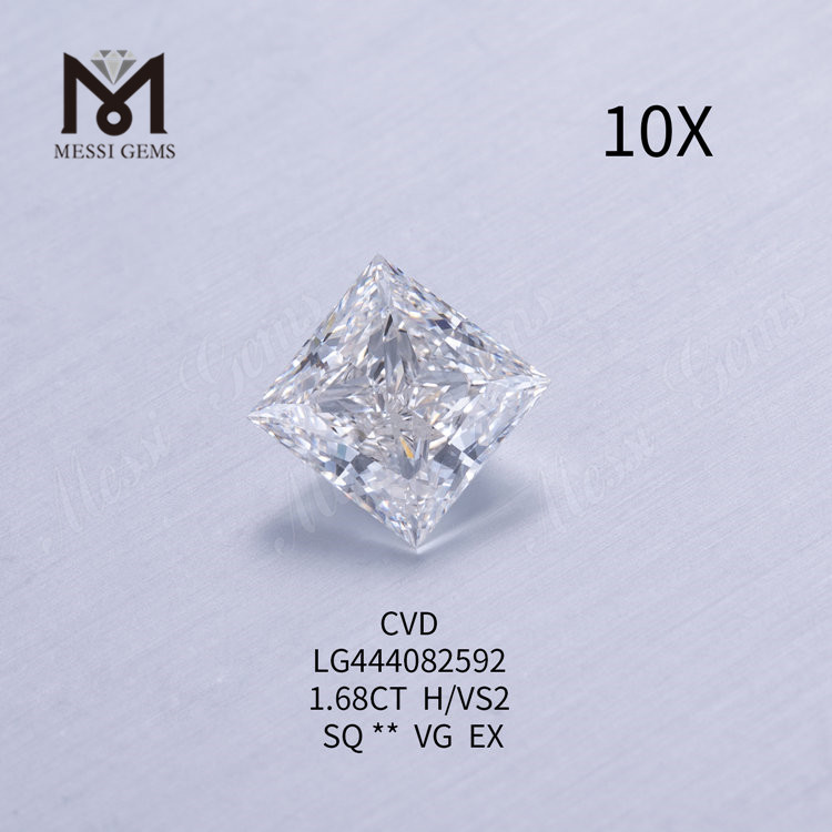 1.68캐럿 H VS2 프린세스 컷 랩그로운 다이아몬드