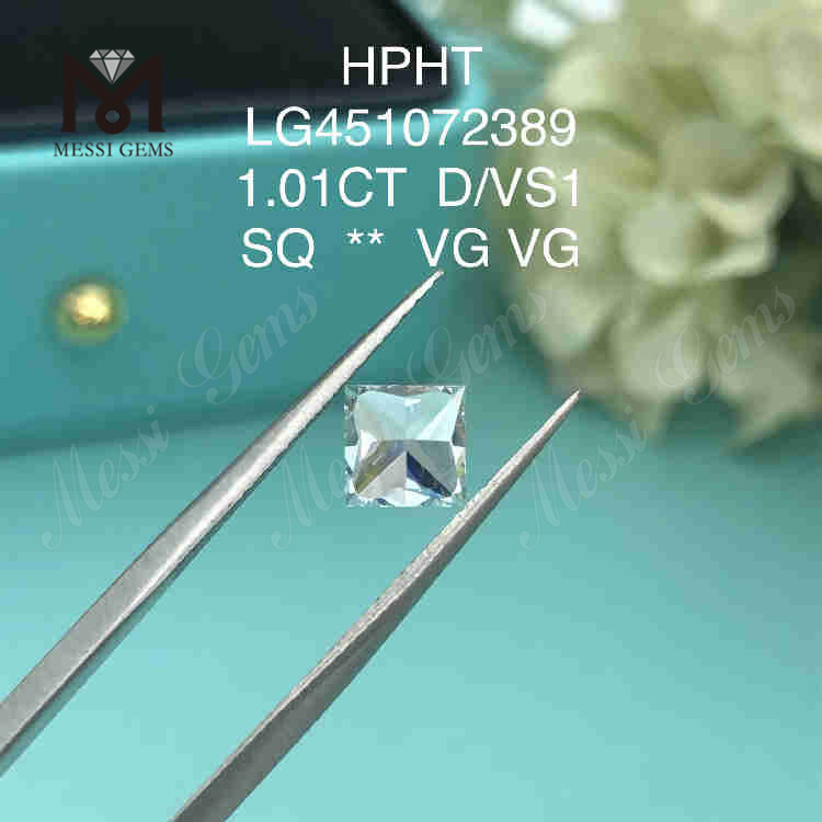 1.01CT D/VS1 사각 합성 다이아몬드 판매 VG