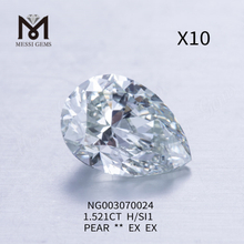 H SI1 PEAR 랩그로운 다이아몬드 1.521캐럿