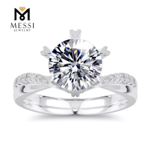 실험실 다이아몬드 반지 14 천개 18 천개 금 반지 패션 보석 사용자 정의 드래곤 파이어 1.5ct 다이아몬드 결혼 반지