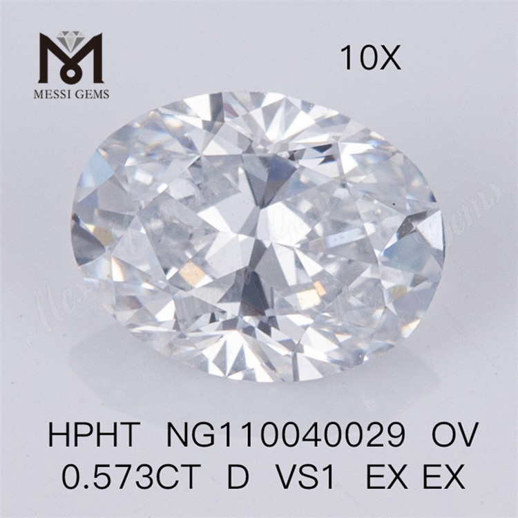 HPHT OV 0.573CT OV D EX EX VS1 랩 다이아몬드