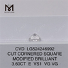 3.60CT CVD SQ E VS1 VG VG 랩 다이아몬드 매장 공장 가격