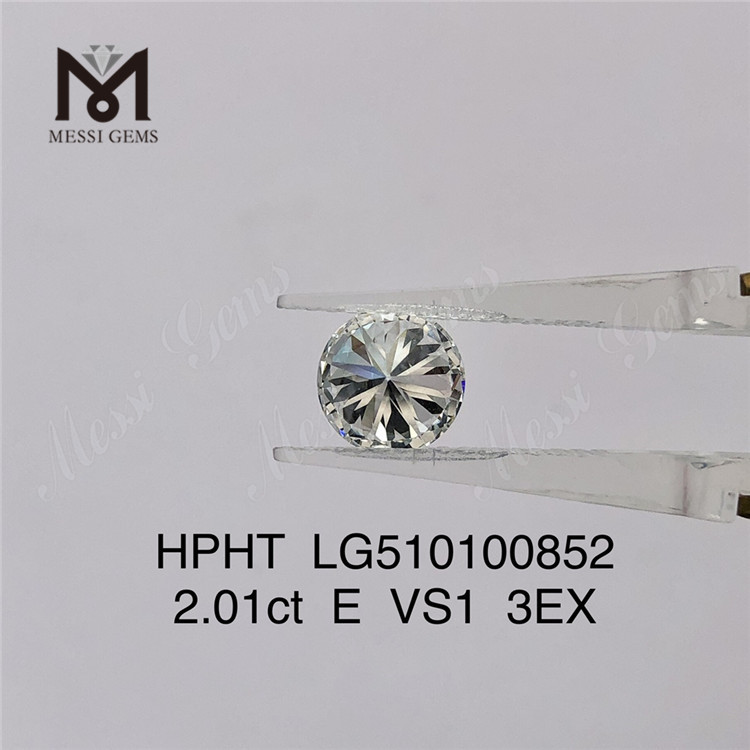2.01CT E VVS HPHT 다이아몬드 RD 컷 랩 다이아몬드 공장 가격