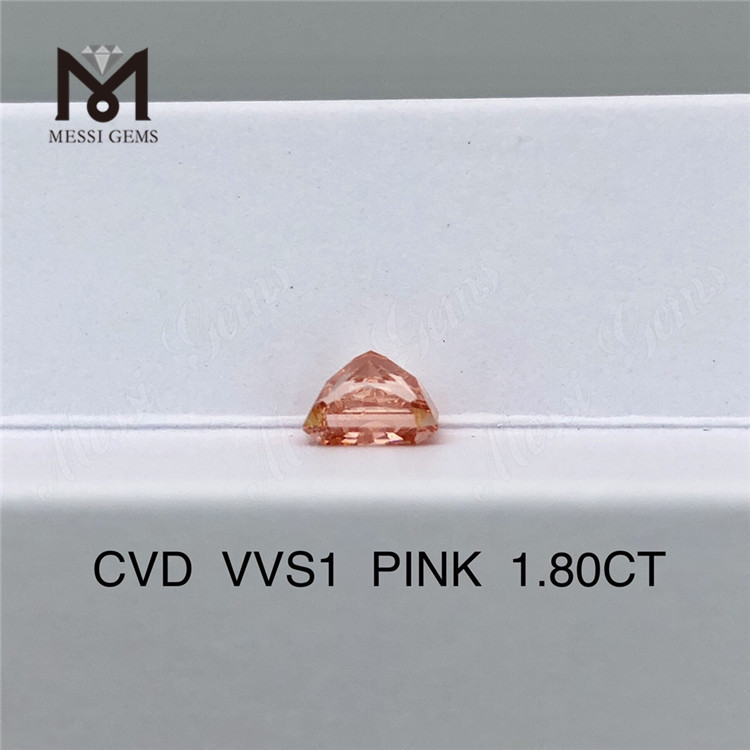 1.80ct 래디언트 컷 cvd 다이아몬드 팬시 핑크 저렴한 루즈 랩 다이아몬드 도매