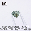 1.10CT FGREEN VS1 HEART VG VG 랩 그로운 다이아몬드 제조업체 CVD LGM3E13587
