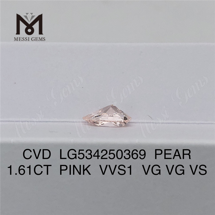 1.61ct PEAR 랩 다이아몬드 핑크 다이아몬드 랩 재배 판매 중