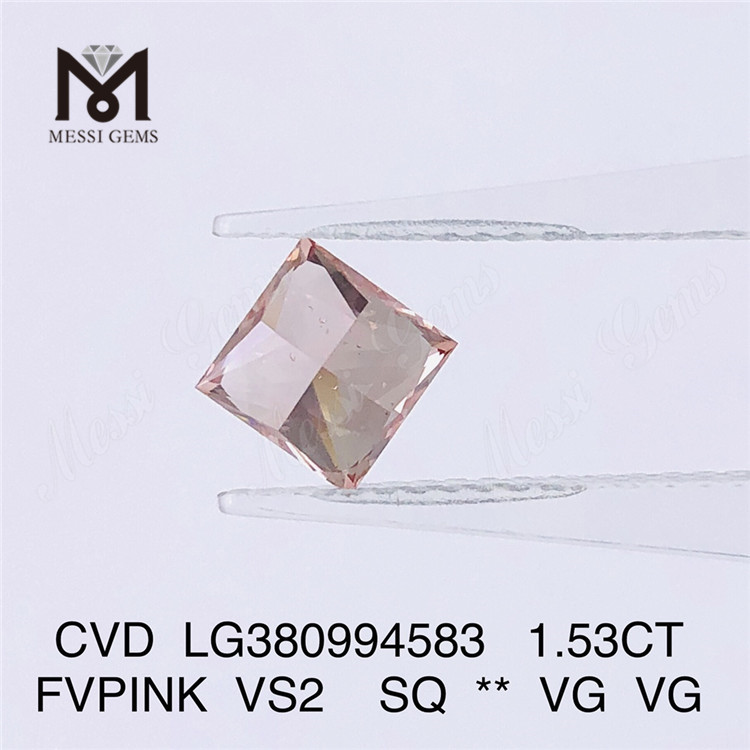 1.53CT FVPINK VS2 SQ 랩 다이아몬드 도매 CVD LG380994583