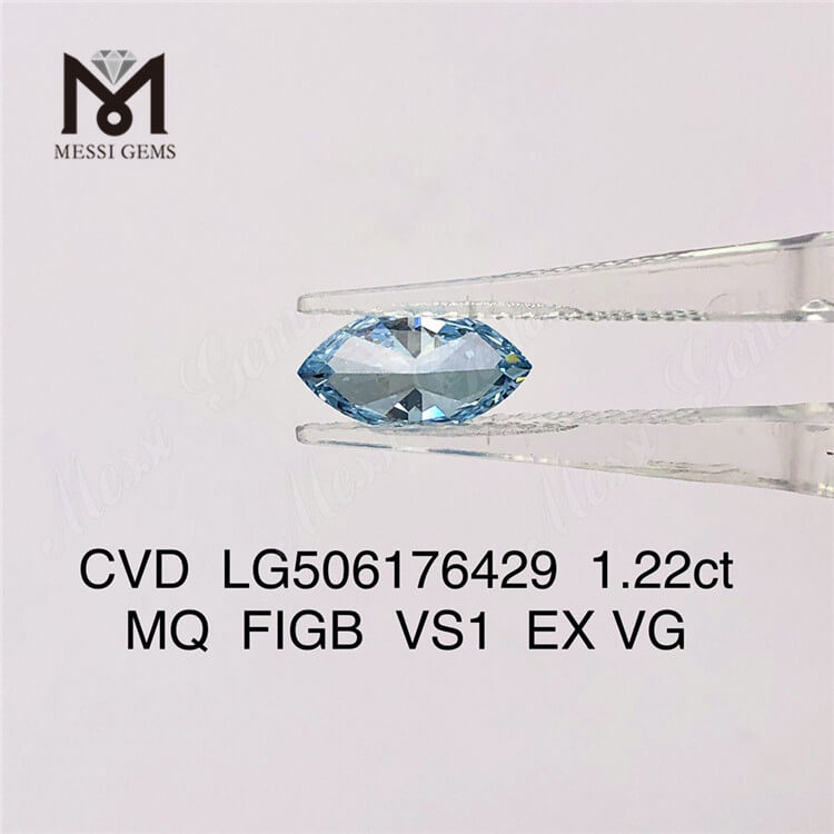 1.22ct 블루 합성 다이아몬드 VS1 IGI 랩 다이아몬드