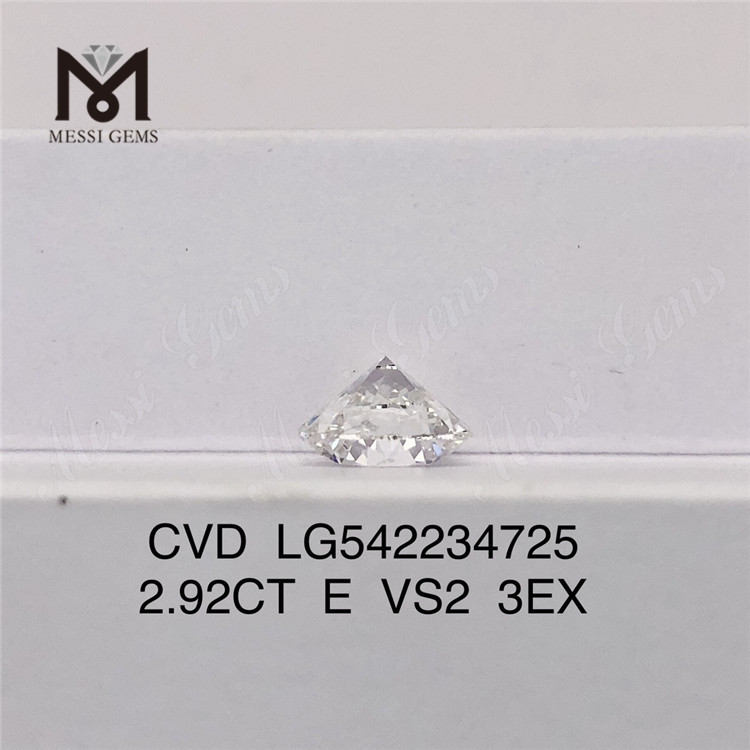 2.92CT E CVD 루즈 다이아몬드 도매 RD hpht 실험실에서 생산된 다이아몬드