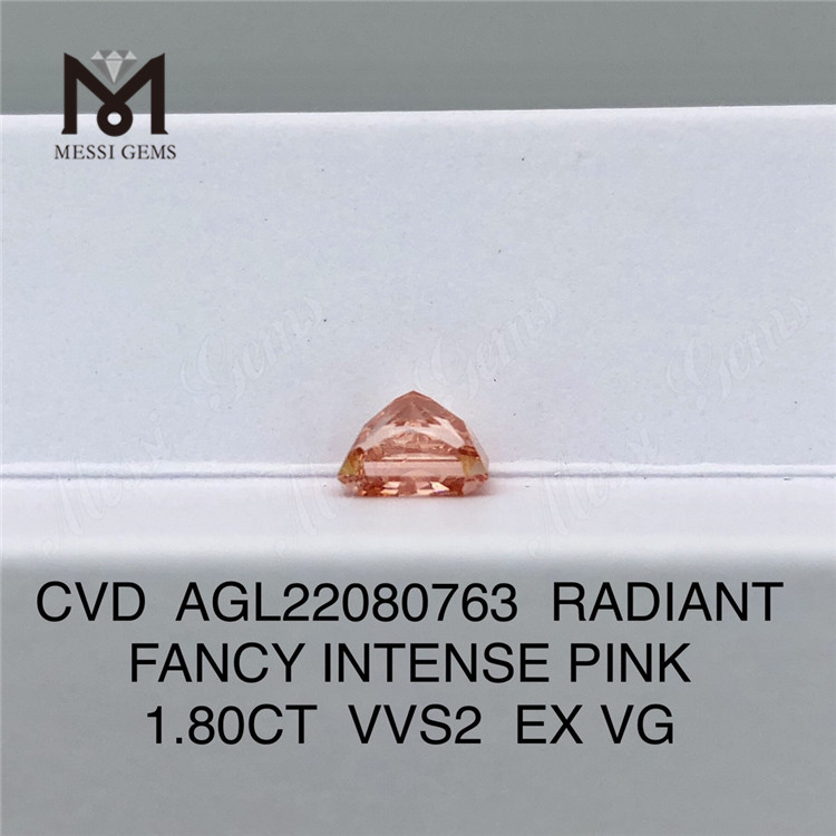 1.80CT VVS2 EX VG 래디언트 도매 랩 다이아몬드 핑크 팬시 인텐스 핑크 다이아몬드 CVD AGL22080763 
