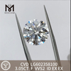 3.05CT F VVS2 ID 컷 도매 CVD 다이아몬드 높은 가격 LG602358100丨Messigems 