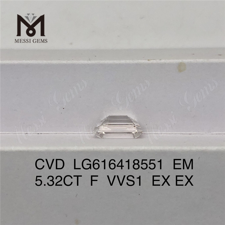 5.32CT F VVS1 EM CVD 시뮬레이션 다이아몬드 LG616418551丨Messigems