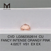 4.02CT VS1 EX EX CU FANCY INTENSE ORANGY 핑크 CVD 다이아몬드 판매 LG582352614