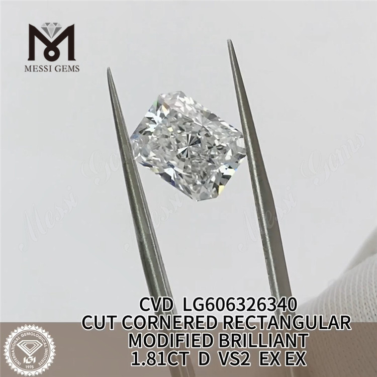 1.81CT D VS2 EX EX CVD 직사각형 igi 다이아몬드 쇼핑 컬렉션丨Messigems LG606326340