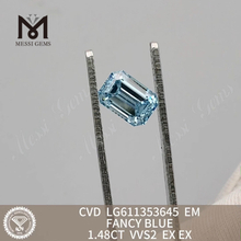 1.48CT VVS2 EM FANCY BLUE CVD 다이아몬드 온라인 LG611353645丨Messigems 