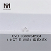대량 구매를 위한 1.11CT E VVS1 ID 비용 1캐럿 실험실 성장 다이아몬드 CVD丨Messigems LG607342384