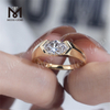 18k 화이트 골드 랩 그로운 다이아몬드 솔리테어 스타일 마르퀴즈 컷 약혼 반지